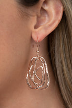 Load image into Gallery viewer, Artisan Relic - Rose Gold Earrings - Paparazzi Accessories
